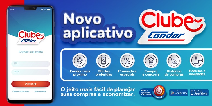 Clube Condor lança novo aplicativo para consumidores